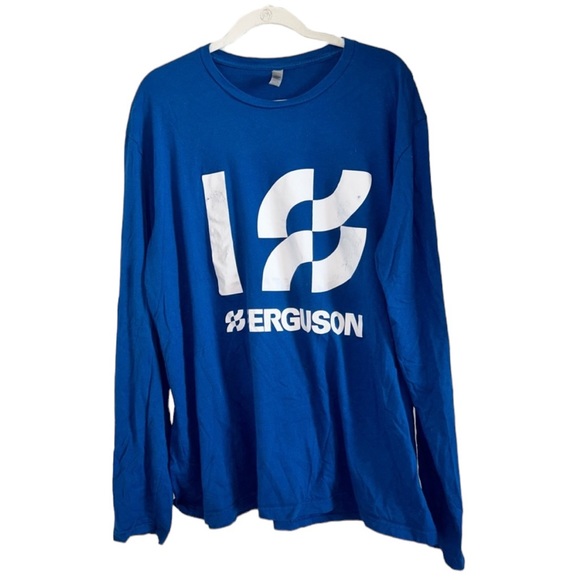 Long Sleeved Blue White Ferguson Shirt Men’s Size 2XL Unisex Next Level Apparel! - Picture 3 of 3